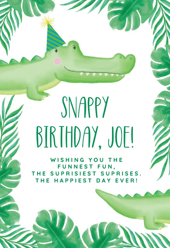 Animal jungle - birthday card