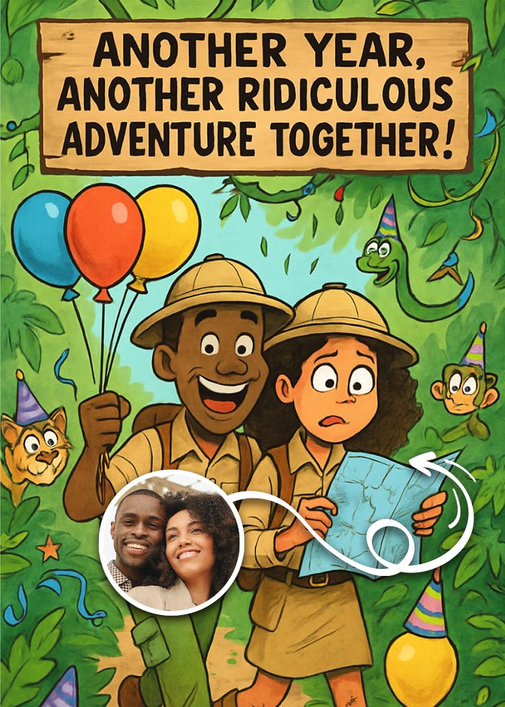 Another ridiculous adventure - tarjeta de cumpleaños