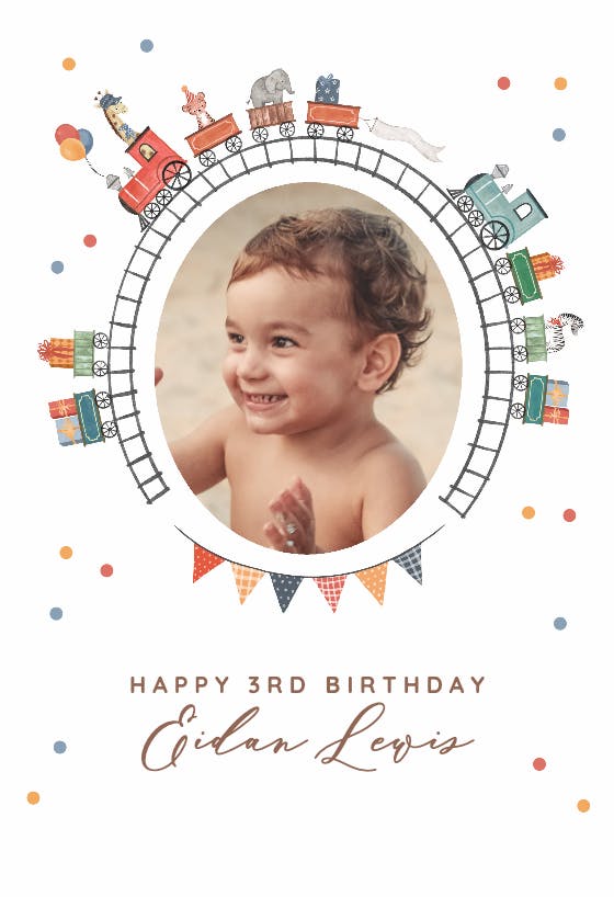 Arms crossed frame - happy birthday card