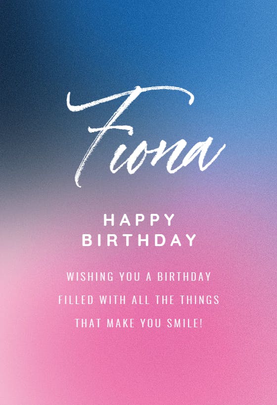 Simple big text - birthday card