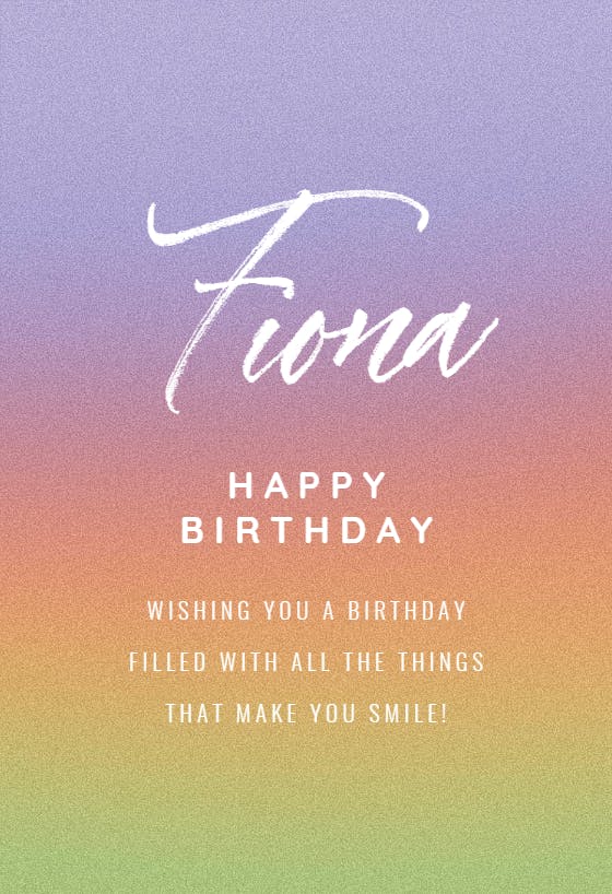 Simple big text - birthday card