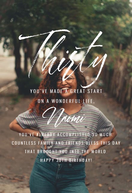 Birthday age handwritten - Birthday Card