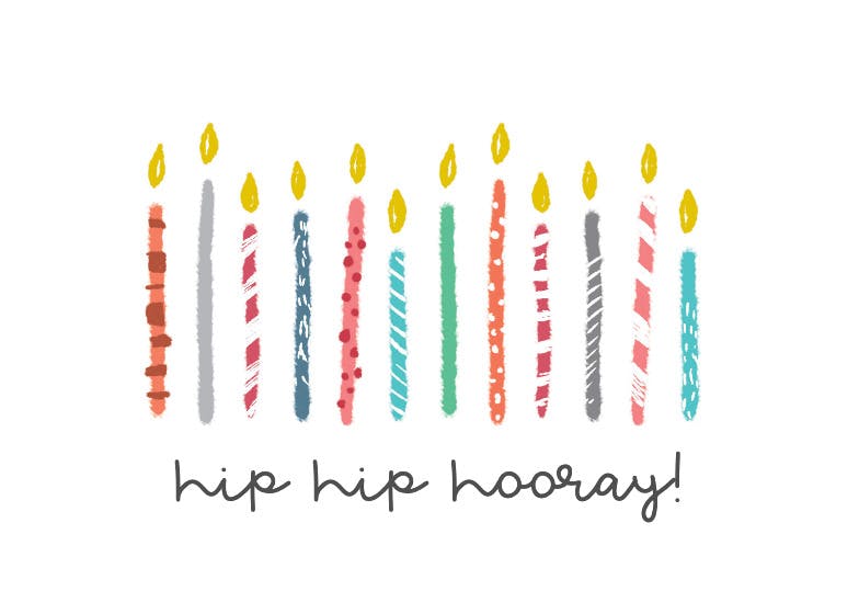 Birthday candles - happy birthday card