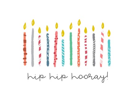 Birthday candles - birthday card