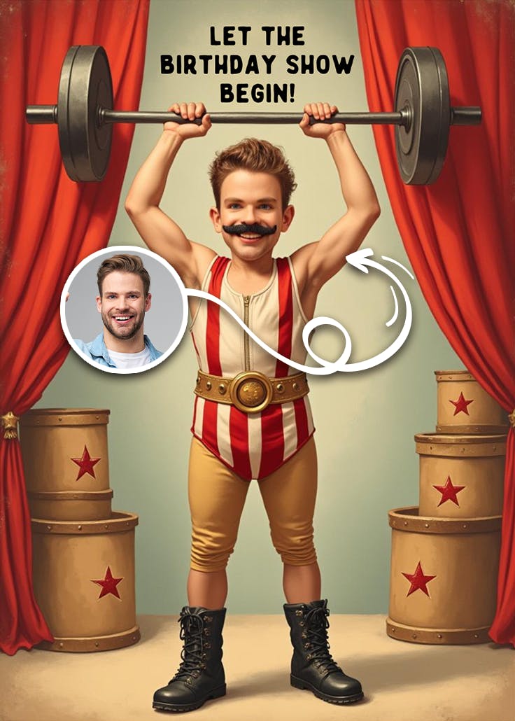Birthday circus - happy birthday card