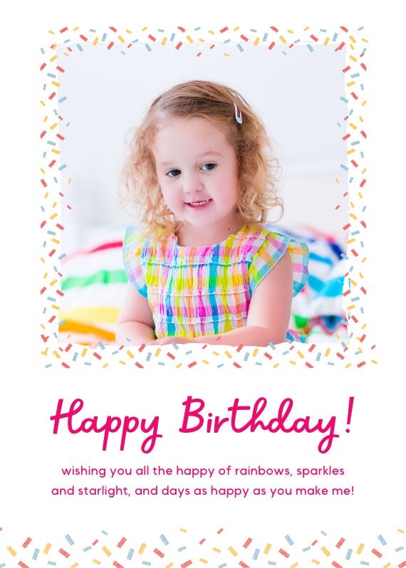 Birthday confetti - happy birthday card