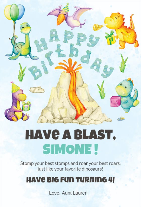 Lava little - birthday card
