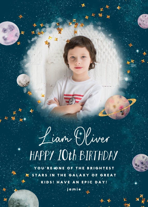 Birthday star - happy birthday card