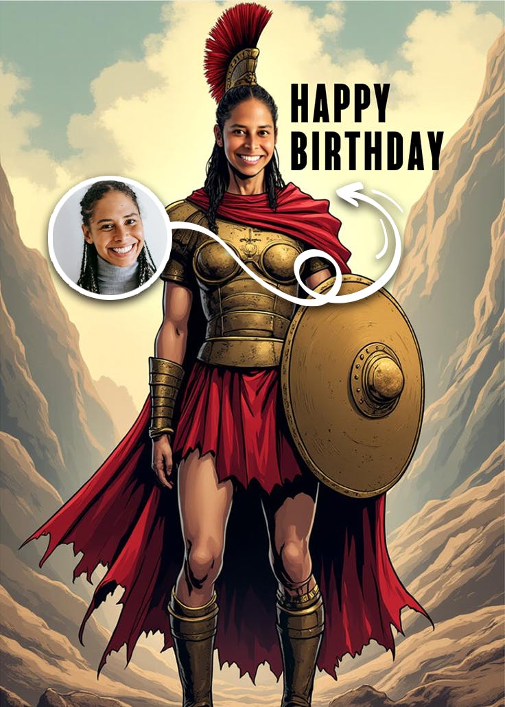 Birthday warrior - happy birthday card