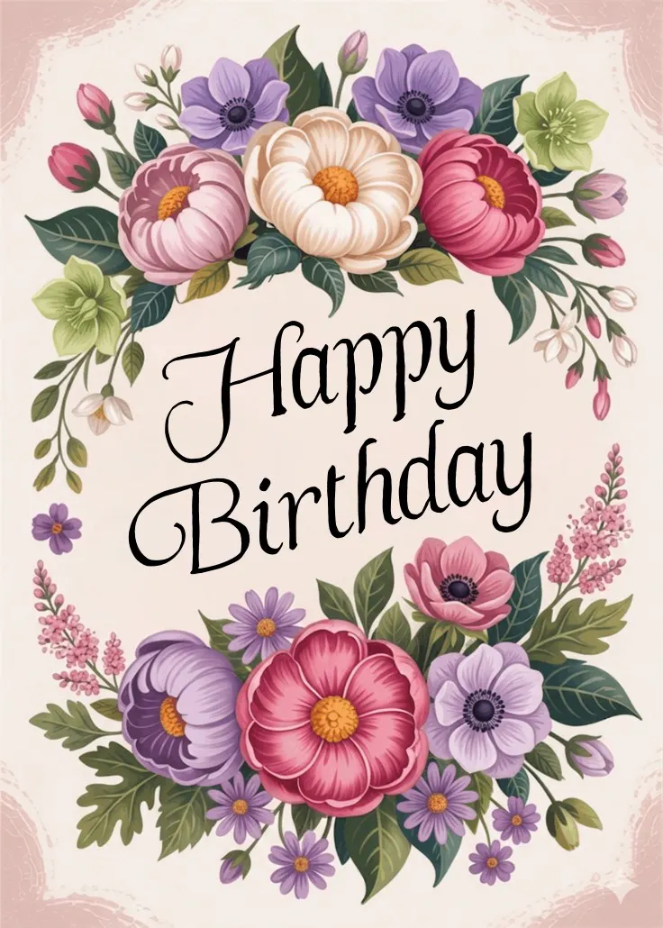 Blossoms bloom - narozeninové přání