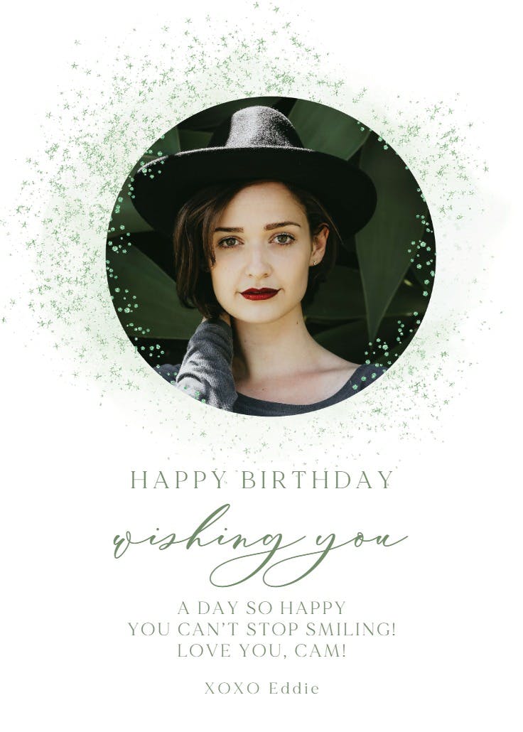 Blush gold spots - happy birthday card