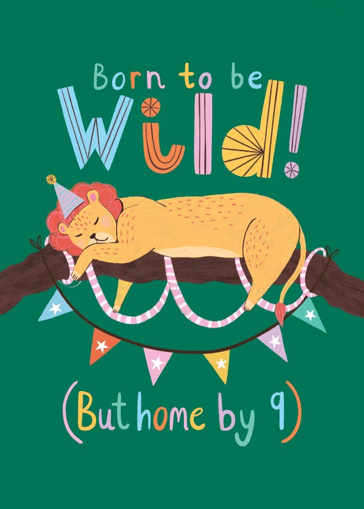 Born to be wild - tarjeta de cumpleaños