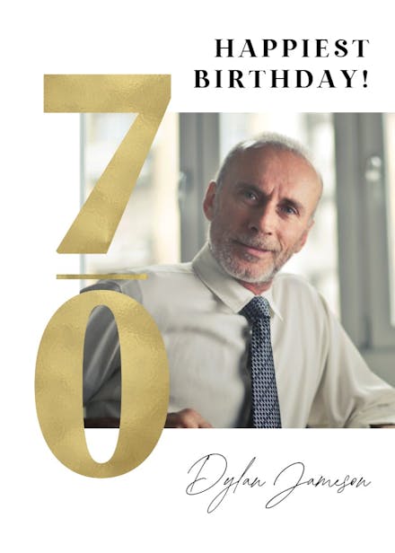 Brilliant 70 - birthday card
