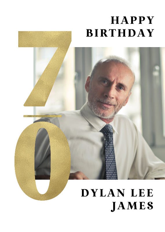 Brilliant 70 -  free birthday card
