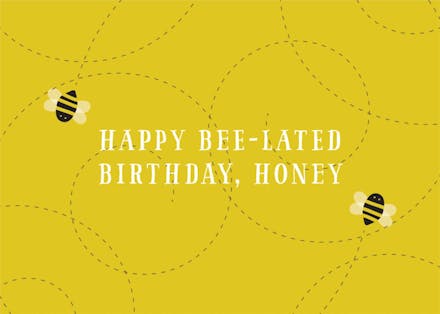 Busy bee - birthday card