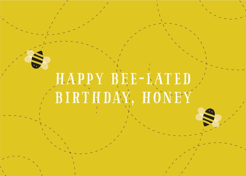 Busy bee - birthday card
