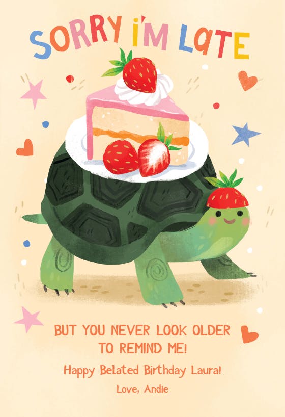 Cake carrier - happy birthday card