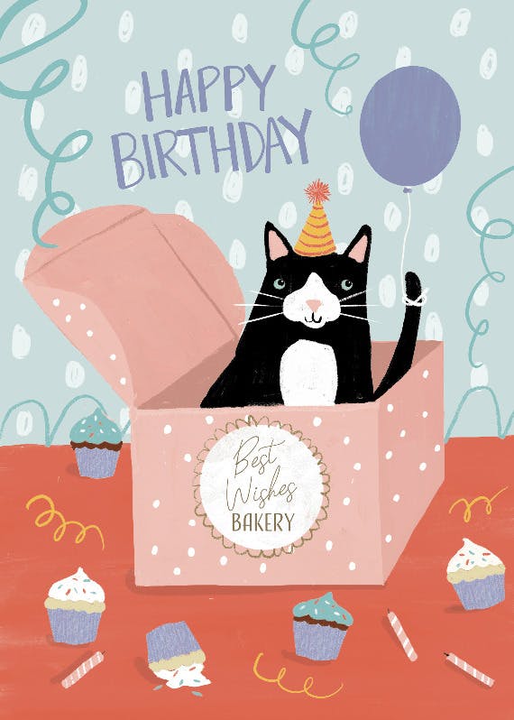 Cat-astic day -  tarjeta de cumpleaños