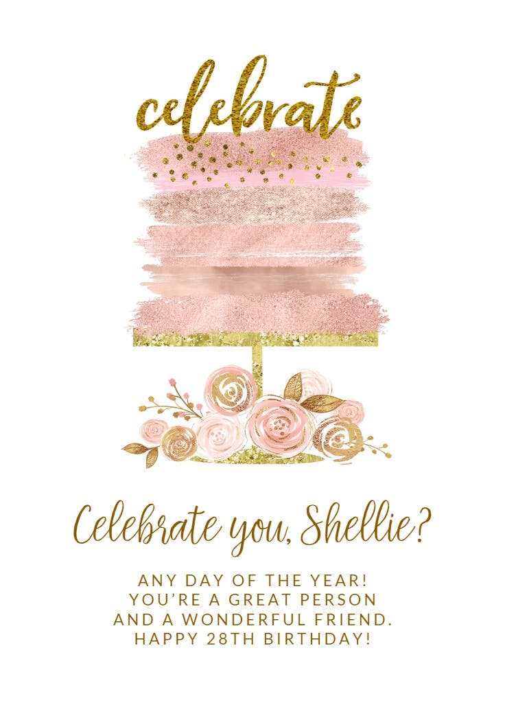 Celebrate cake - birthday card