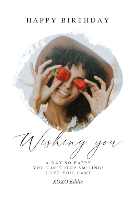 Center Snap - Happy Birthday Card