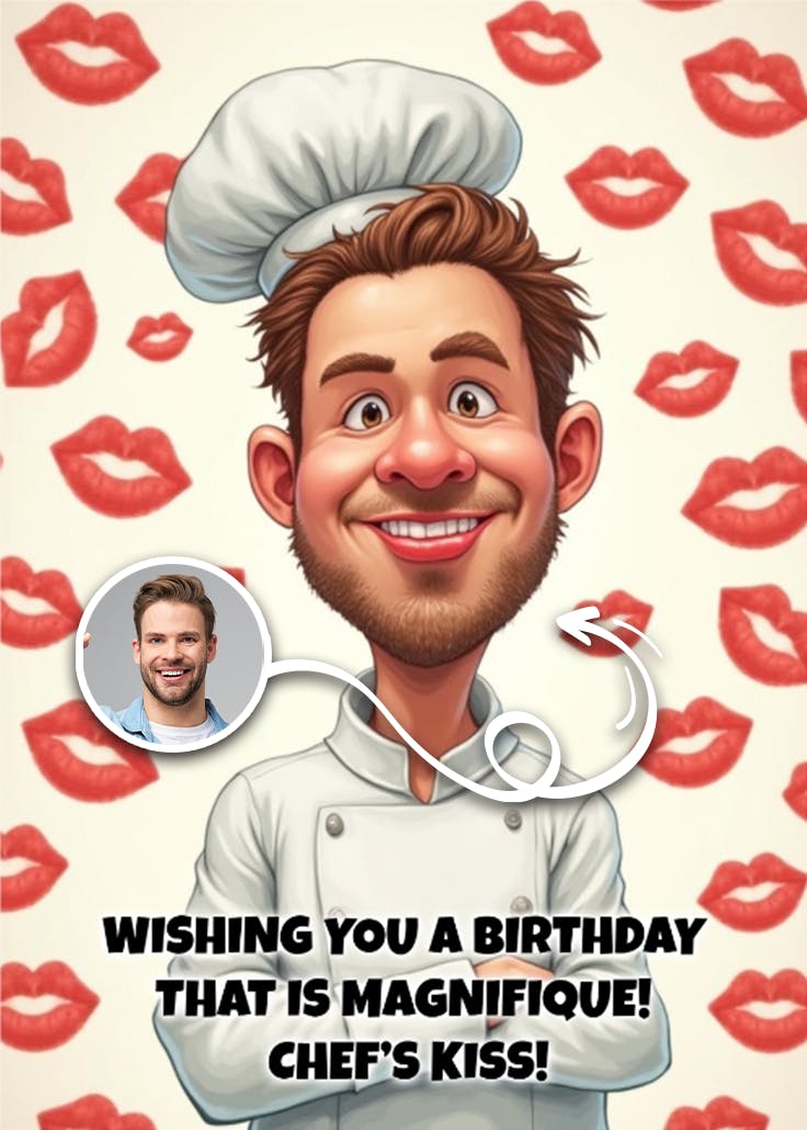 Chef's kiss - tarjeta de cumpleaños