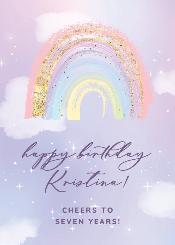 Colorful sky - birthday card