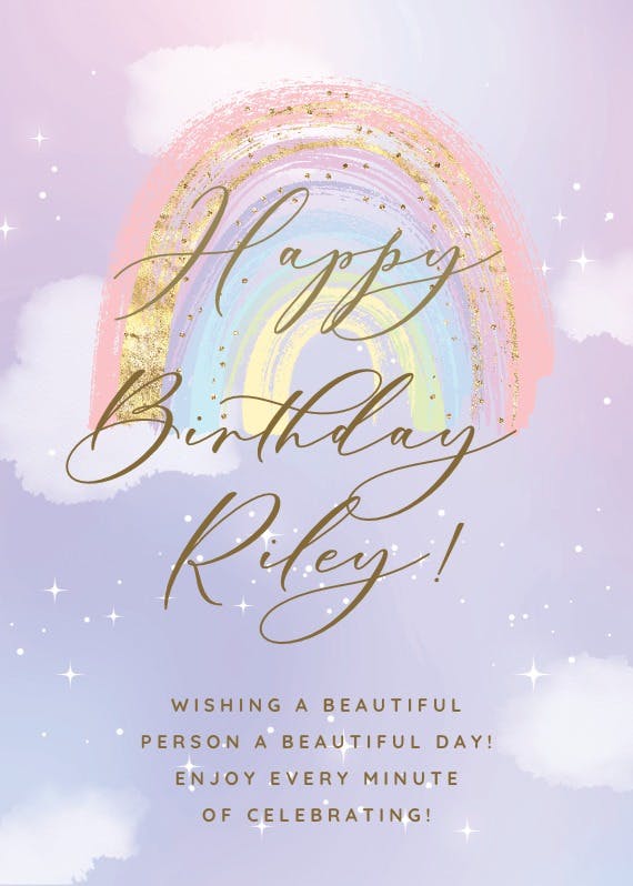 Colorful sky - tarjeta de cumpleaños
