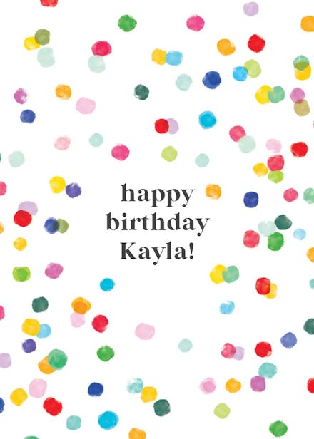 Confetti party - birthday card