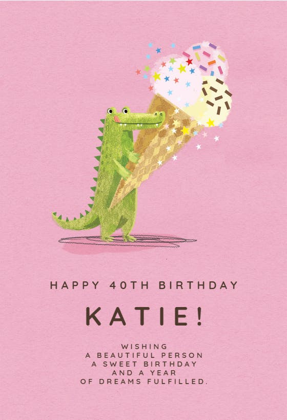 Cool croc - happy birthday card