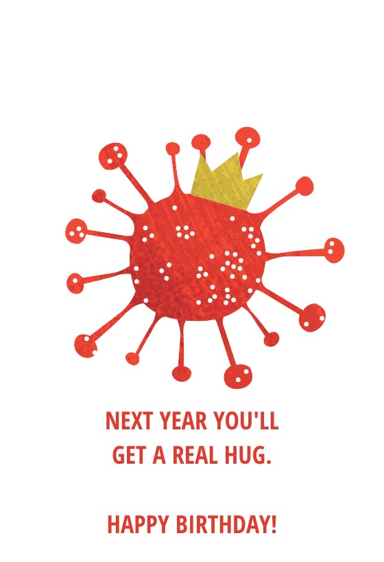 Coronavirus hug - Tarjeta De Cumpleaños | Greetings Island