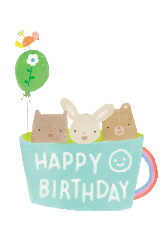 Cuppa cuties - birthday card