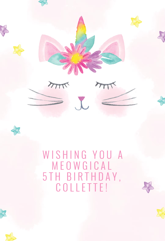 Meowogical wishes - Birthday Card (Free) | Greetings Island