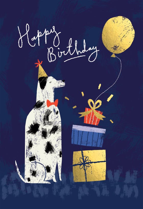 Dog years -  tarjeta de cumpleaños
