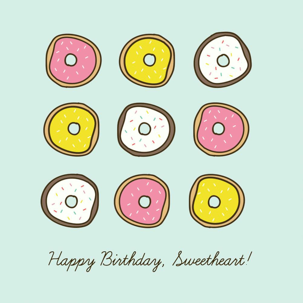 Donut worry -  tarjeta de cumpleaños