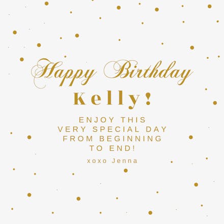 Dotted Simple Card - Birthday Card