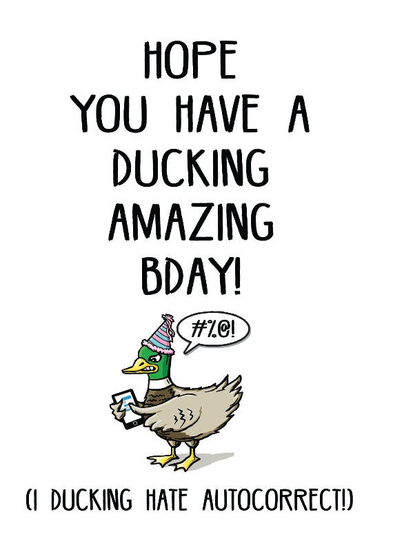 Duckin amazing birthday -  tarjeta de cumpleaños