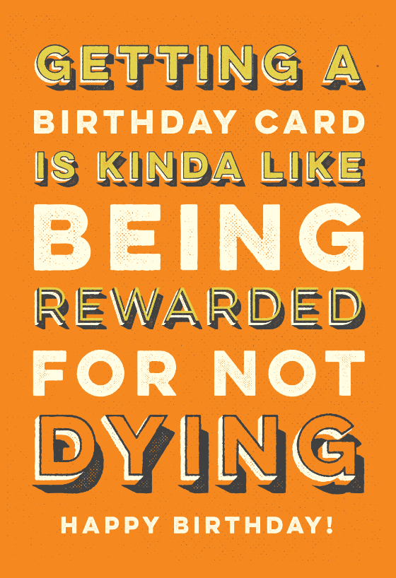 Humour birthday card 
