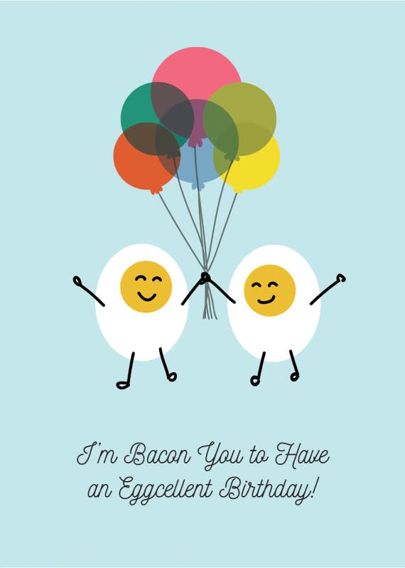 Eggcellent birthday -   funny birthday card
