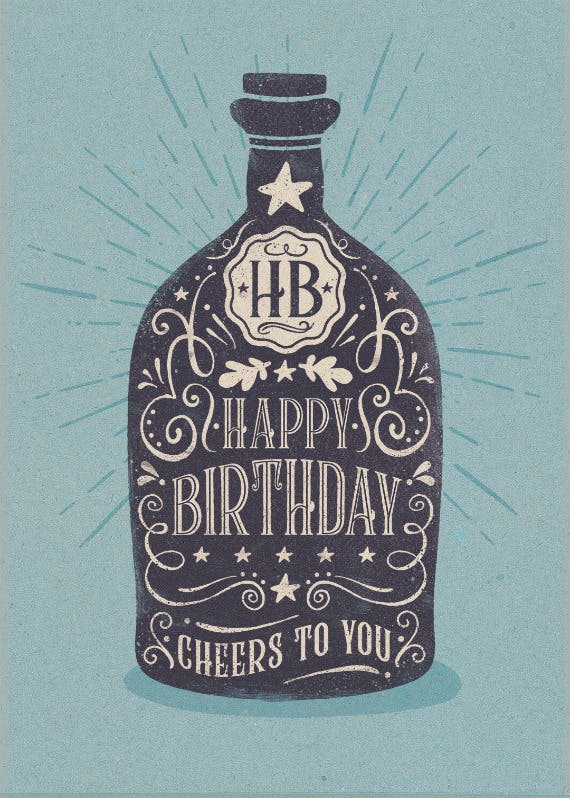 Excellent year - happy birthday card