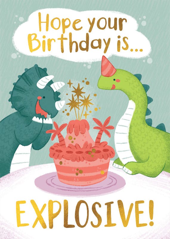 Explosive birthday - birthday card