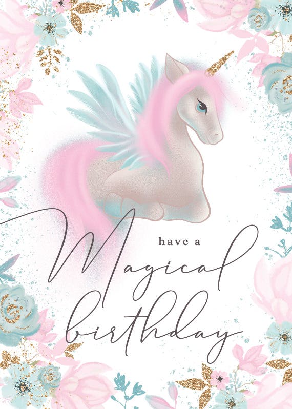 Fairy garden - happy birthday card