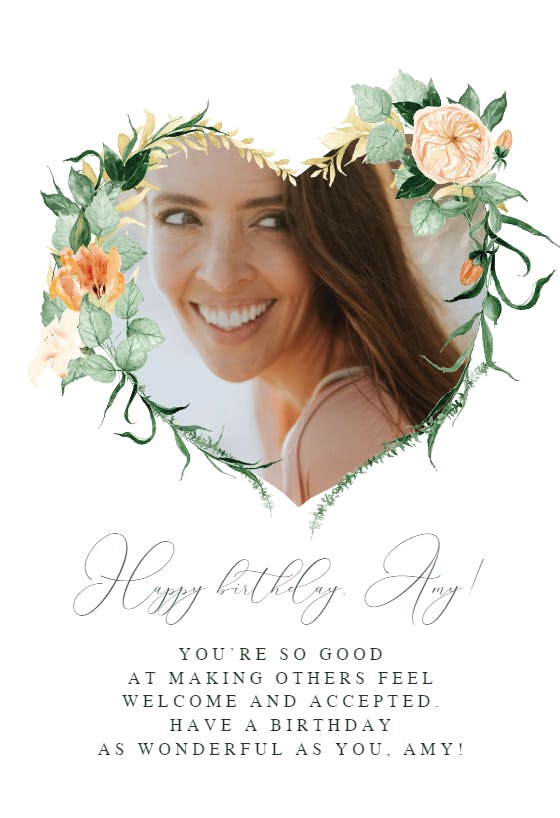 Featured flowers - happy birthday card