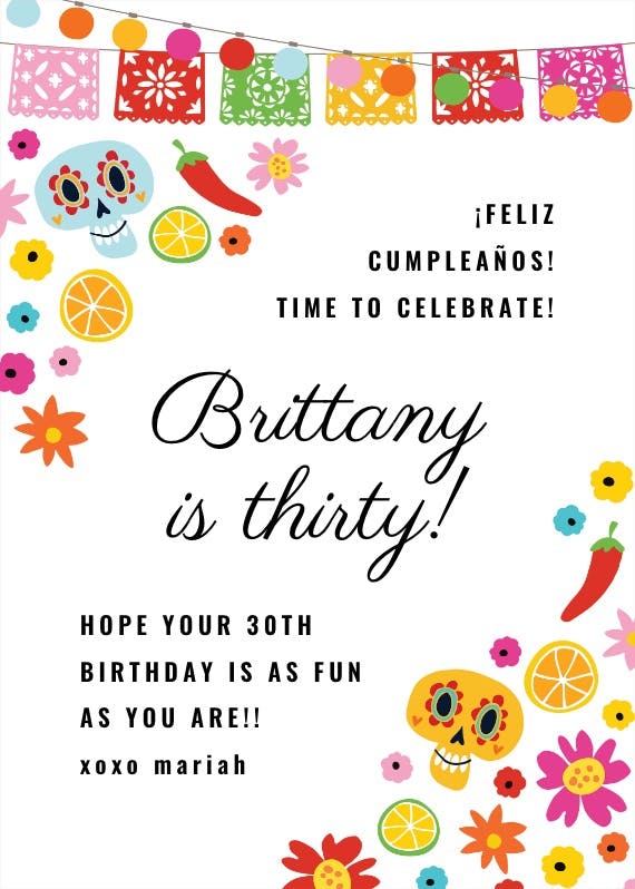 Fiesta fun - happy birthday card