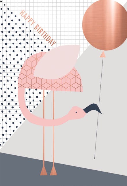 Flamingo-go - Tarjeta De Cumpleaños