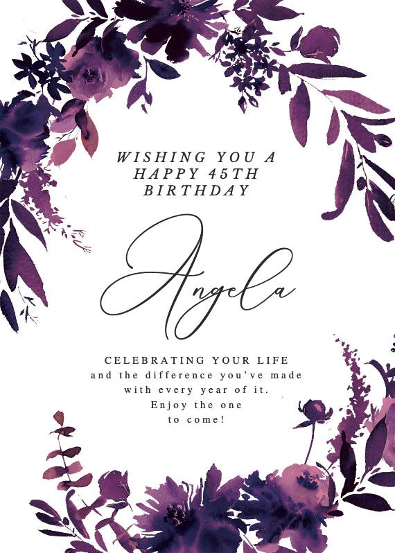 Floral favorite - happy birthday card