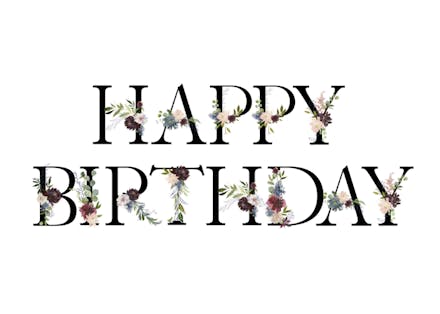 Floral Letters - Tarjeta De Cumpleaños