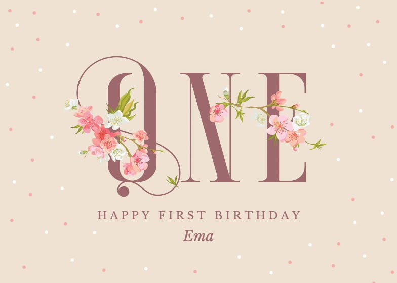 Floral one -  free birthday card