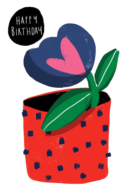 Flowerpot for you - Birthday Card