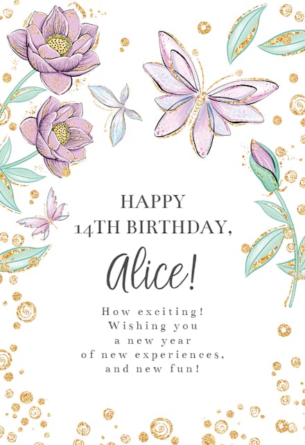 Fluttering By - Birthday Card