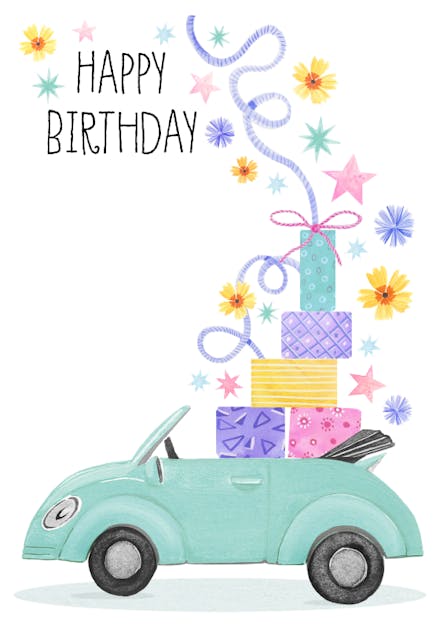 Full of surprises - Happy Birthday Card